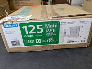 lot 951 image: Siemens Industry, Inc. 125 Amp 8-Space 16-Circuit Indoor Main Lug Load Center