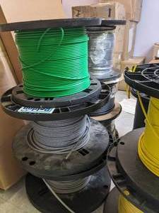 lot 956 image: Lot of (10) Spools of Cable Belden, Cable Station, Commscope, Liberty, etc. 