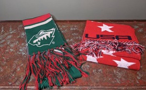 lot 403 image: MN Wild and USA Scarf