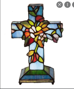 lot 886 image: Beautiful Christian Decorative Tiffany - Style Cross