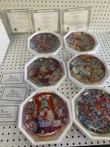 lot 54 image: Lot of 6 Franklin Mint Cat Plates�From�Bill Bell�