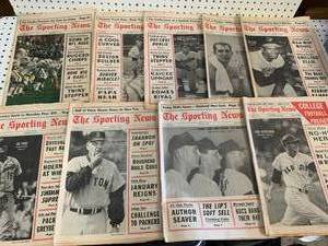 lot 65 image: Lot of 9 Sporting News Issues From 1967�