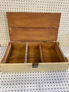 lot 96 image: Vintage Wood Ammo Box 14� X 26��