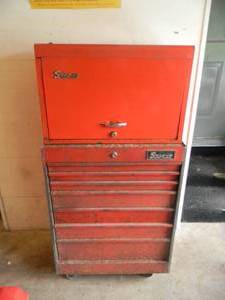 lot 3 image: SNAP-ON TOOLS ROLLING TOOL CABINET WITH UPPER CABINET - LOADES WITH TOOLS - CRAFTSMAN, NORTHERN MANY MANY MORE - APPROX 27 BY 55 SEE PICTURES