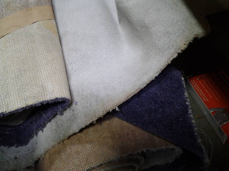 3 large rolls of previously used ca...