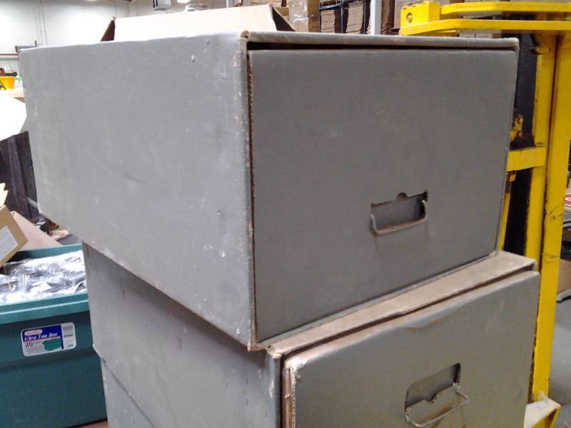 Stack of 6 Cardboard file drawer bo...