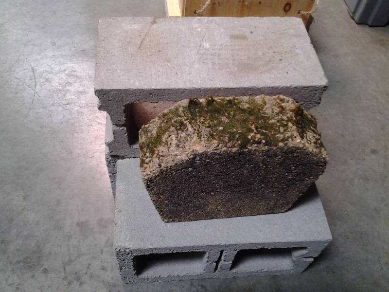 Lot of 3 Cement Cinder Blocks as we...