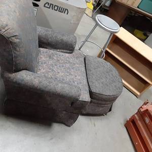 Side Chair and Ottoman, High Top St...