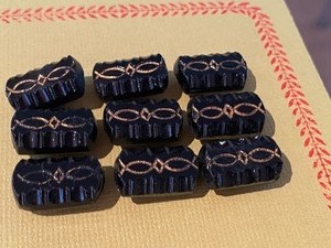 lot 136 image: Vintage Black and Glass Buttons (Circa 1870-1914)