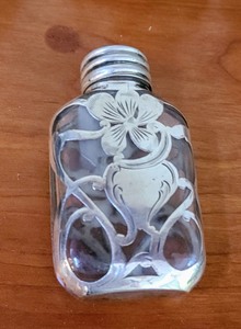 lot 8 image: Collection of Sterling Overlay BottlesDaubers