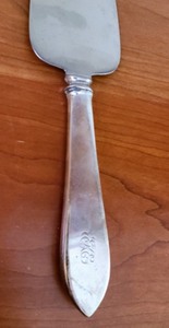 lot 15 image: Sterling Silver Handled Cake Servers (One is Tiffany and Co.)