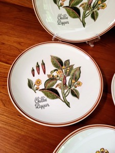 lot 32 image: Decorative HerbSpices Plate Set