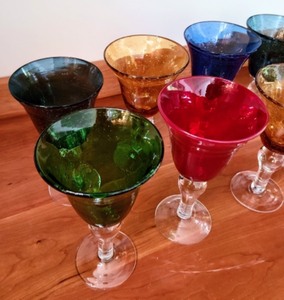 lot 55 image: Colorful Stemware