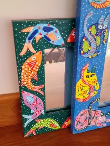 lot 183 image: Colorful Painted Wall Mirrors