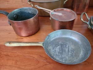 lot 186 image: Copper Pots and Pans