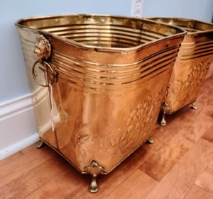 lot 237 image: Brass Wastebaskets