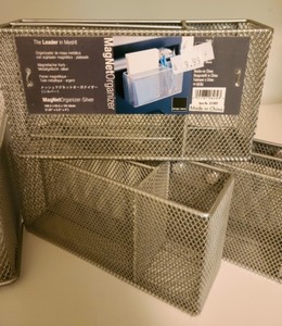 lot 244 image: Silver Metal Storage Bins