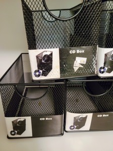 lot 243 image: Black Wire Storage Bins