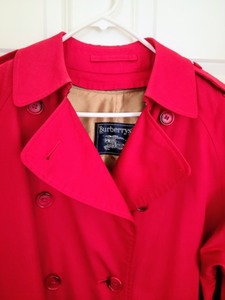 lot 330 image: Burberry Red Trench Coat