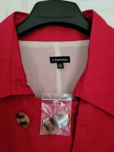 lot 336 image: New J. Peterman Red Trench Coat