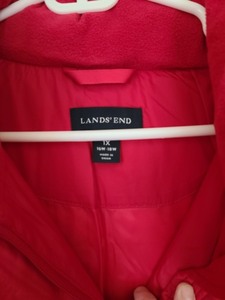 lot 340 image: New Lands End Quilted Down Jacket