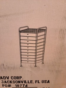 lot 145 image: New 10 Drawer Smoke Colored Organizer