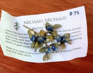 lot 397 image: Michael Michaud Brooches and Ginkgo Leaf Cuff Bracelet