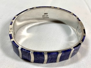 lot 442 image: Beautiful Sterling and Purple Stone Bracelet