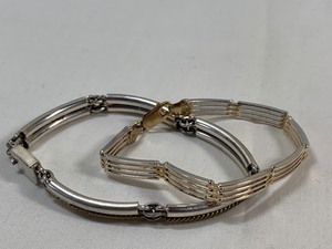 lot 446 image: Two Sterling Silver Bracelets