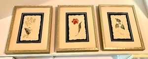 lot 432 image: Three Framed Watercolor Floral Paintings