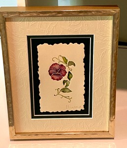 lot 433 image: Two Framed Floral Watercolor Paintings