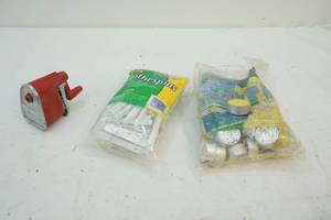 lot 142 image: Candles, clothes pins and sharpener