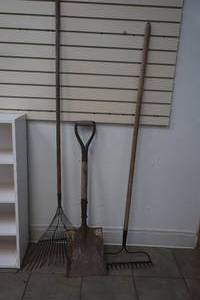 lot 179 image: Rakes and spade