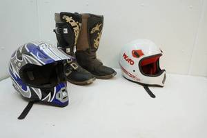 lot 15 image: Boots and helmets
