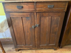 lot 104 image: Antique Kitchen Cupboard