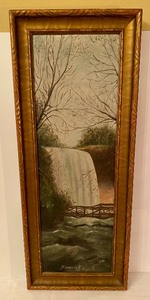 lot 36 image: Framed Oil Painting of Minnehaha Falls