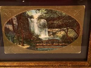 lot 17 image: Antique Framed Postcard of Minnehaha Falls
