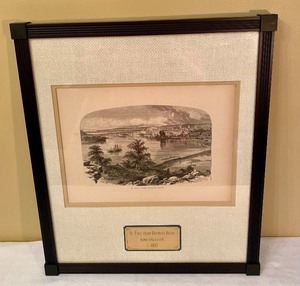 lot 11 image: Antique Wood Engraving  of St. Paul Daytons Bluff Circa 1880