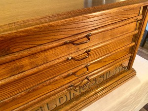 lot 2 image: Four Drawer Beldings Silk Spool Cabinet