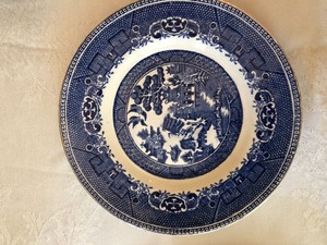 lot 60 image: Variety of Flow Blue Pieces
