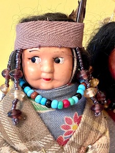 lot 196 image: Vintage Native American Dolls including Skookum