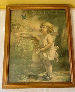 lot 239 image: Adorable Vintage Advertising Print My Bluebird from A.M. Leitschuh Agency