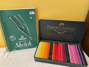 lot 231 image: Canson Sketch Book and Faber Castell Pencils