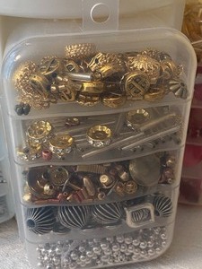 lot 235 image: Crafting Beads in Storage Container