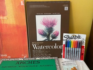 lot 230 image: Variety of Drawing and Painting Supplies