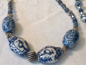 lot 184 image: Two Blue Tone Beaded Necklaces