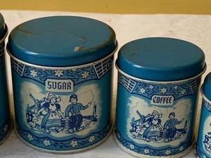 lot 163 image: Miniature Dutch Canister Set