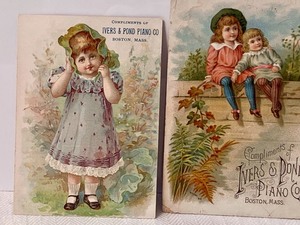 lot 260 image: Four Ivers and Pond Piano Vintage Advertising Cards