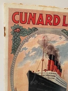 lot 258 image: 1922 Cunard Line Cruise Ship Passenger List