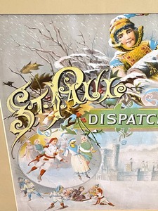 lot 334 image: Framed Circa 1890 St. Paul Carnival Cover - St. Paul Dispatch